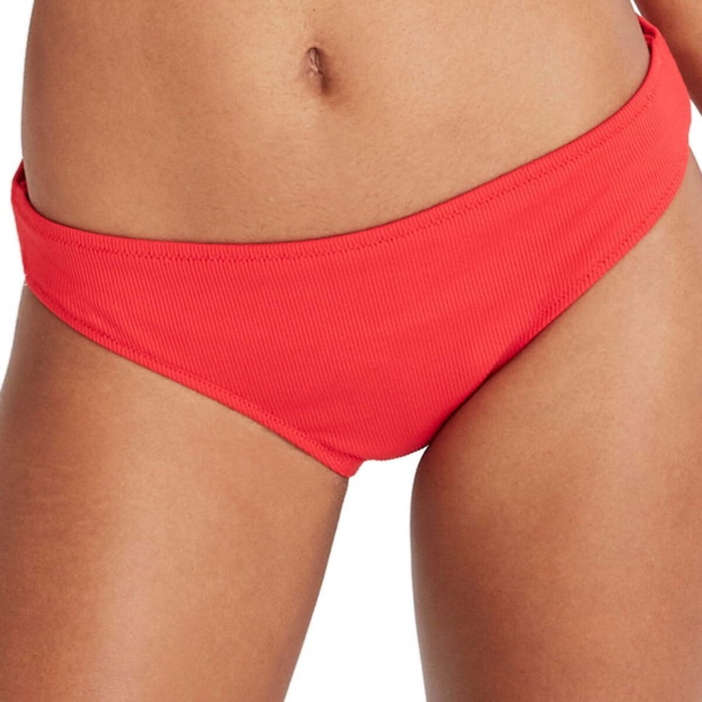 (NWT) MADEWELL Red Ribbed Classic Bikini Bottom